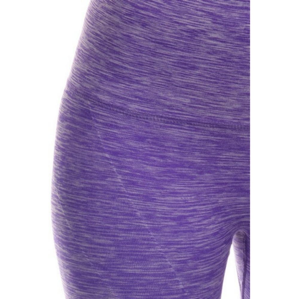 Dip Dye Ombre Athletic Fold Over Capri Leggings PU - Picture 4 of 5